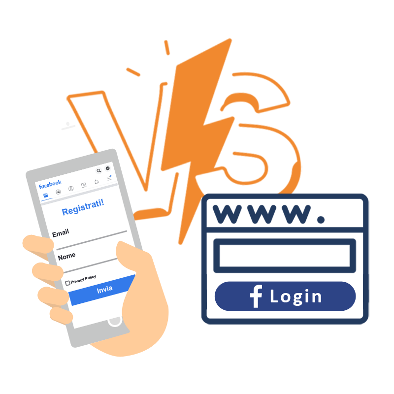 facebook login form